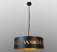 Suspension lamp San Marino black / red gold