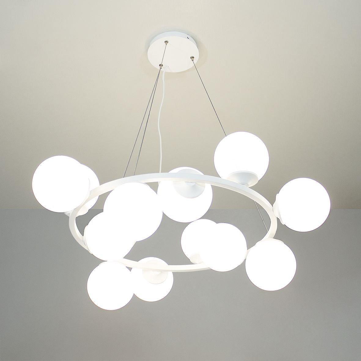 Suspension lamp Frost white