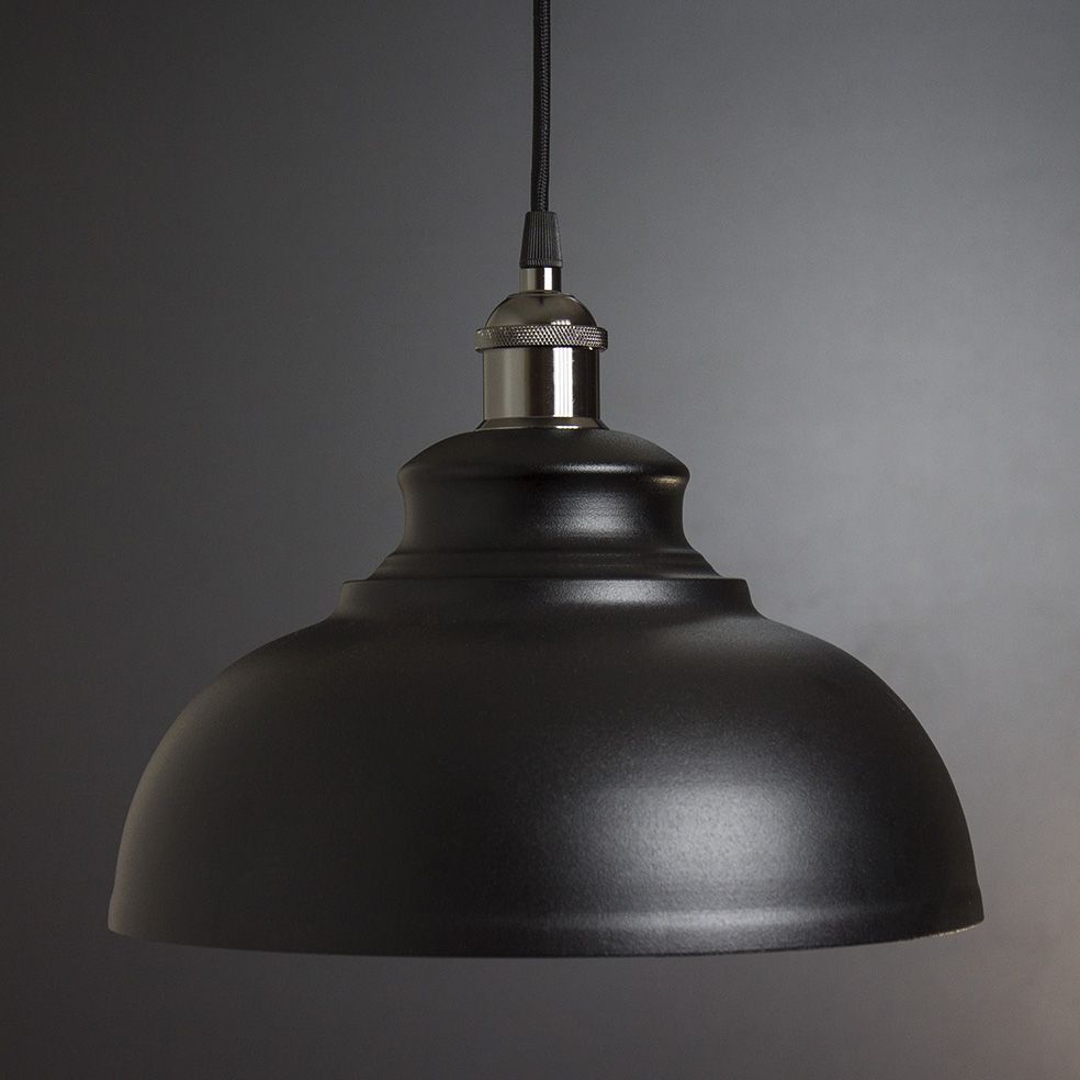 Suspension lamp Bran black chrome / black