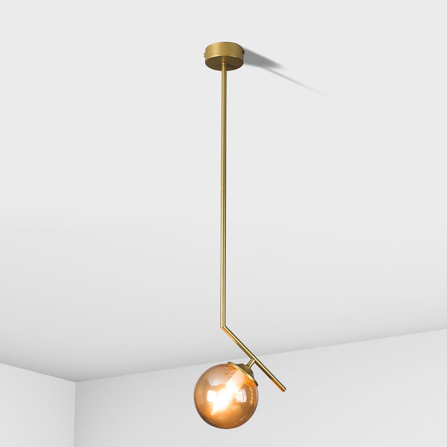 Suspension lamp Grape gold / brown