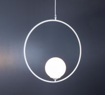 Suspension lamp Pearl black / white