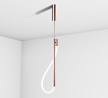 Suspension lamp Leonardo copper / white