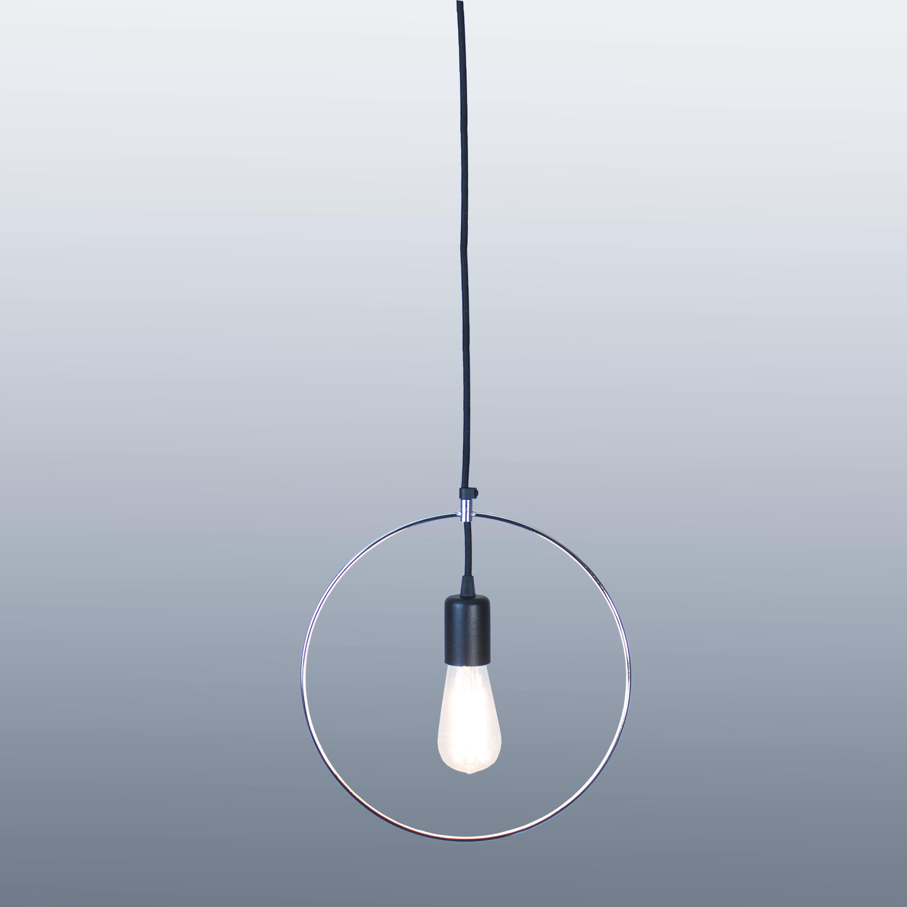 Suspension lamp Geometry black / chrome
