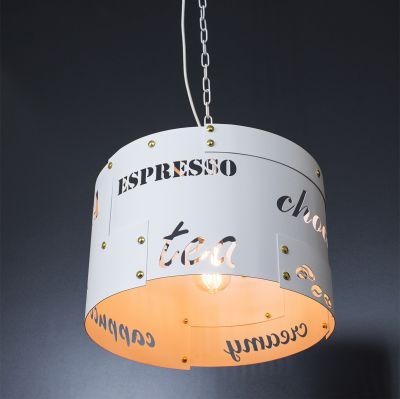 Suspension lamp Coffee break white