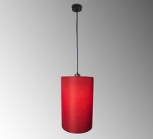 Suspension lamp Cylinder black / red