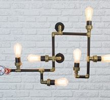 Wall Sconce Industrial Imperium Light black / brass