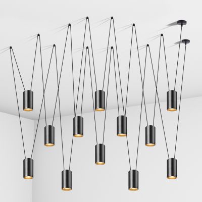 Suspension lamp Accent black