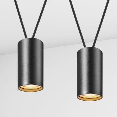 Suspension lamp Accent black