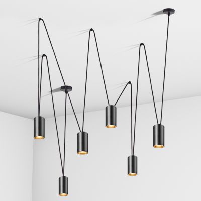 Suspension lamp Accent black