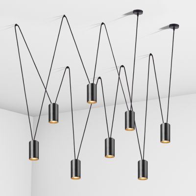 Suspension lamp Accent black