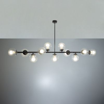 Suspension lamp Frost black / transparent