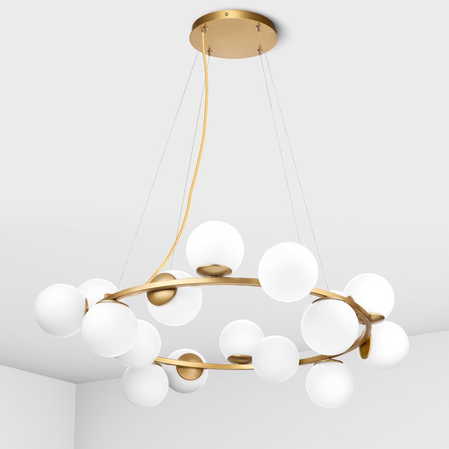 Suspension lamp Frost gold / white