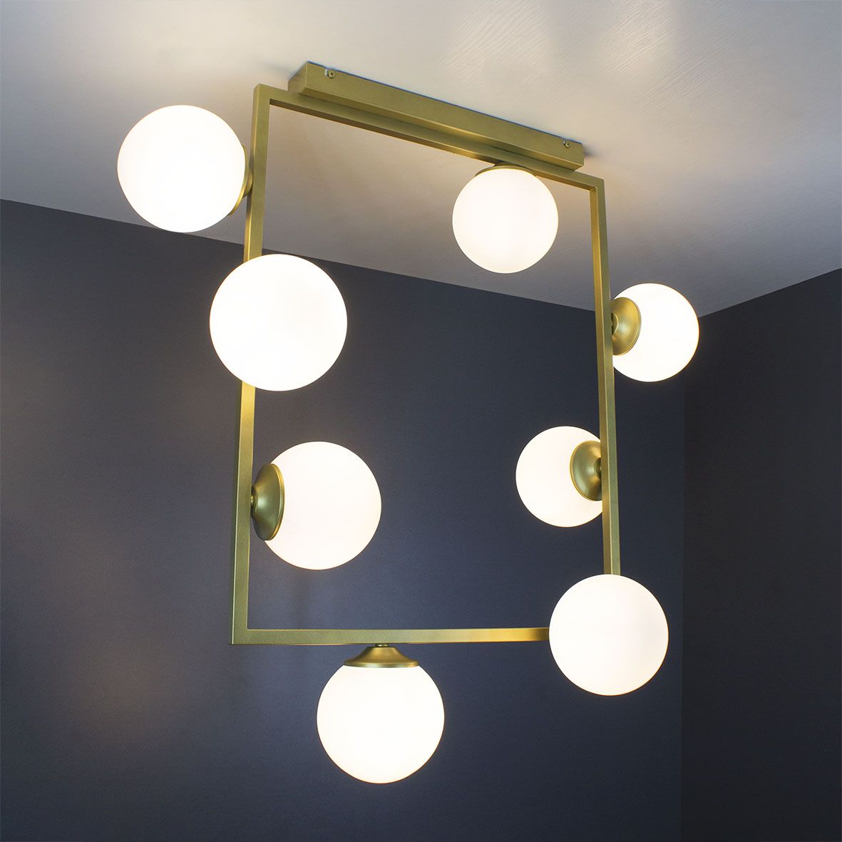 Suspension lamp Frost gold / white