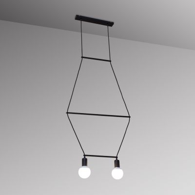 Suspension lamp Flory black