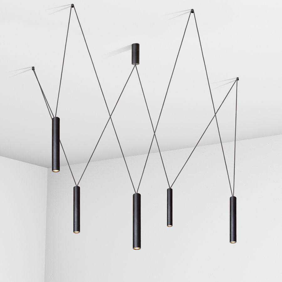 Suspension lamp Diplomat black
