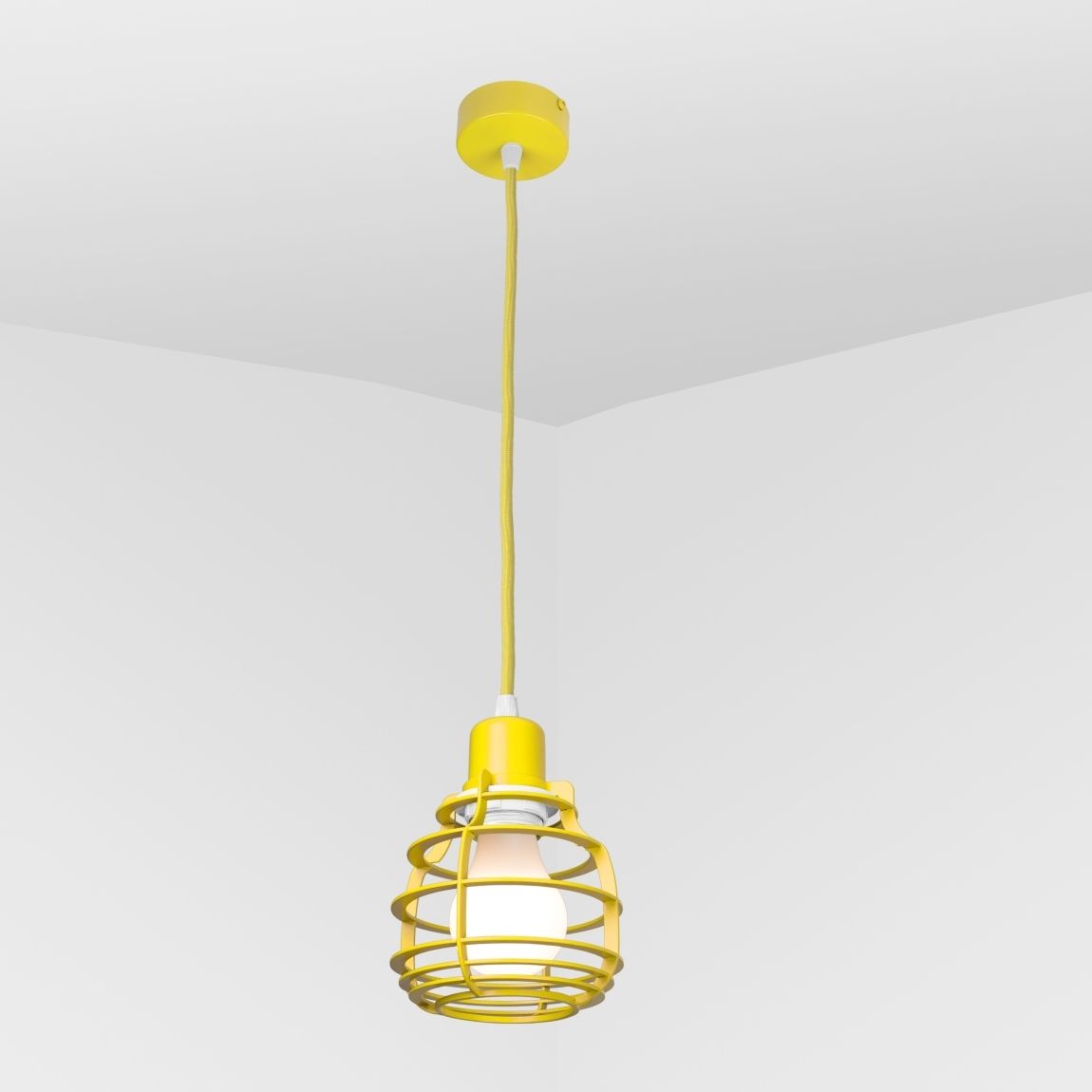 Suspension lamp Ara yellow