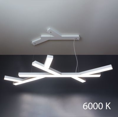 Lampa wisące Snowflake biały