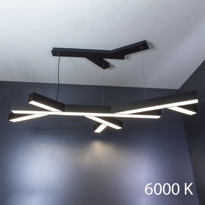 Lampa wisące Snowflake czarny / biały