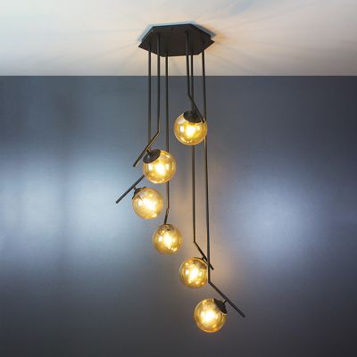 Suspension lamp Grape black / brown