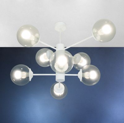 Suspension lamp Atlant  white / transparent