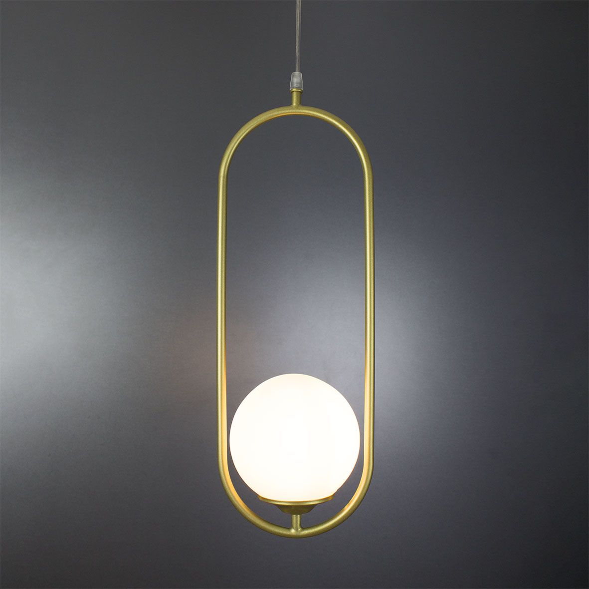 Suspension lamp Twins gold / white