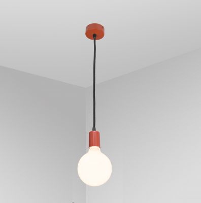 Suspension lamp Firefly red / black