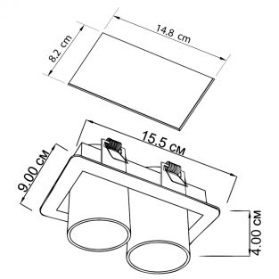 Светильник точечный врезной Goggles