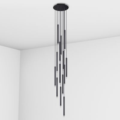 Suspension lamp Slim black