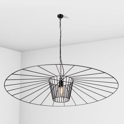 Suspension lamp Lady black