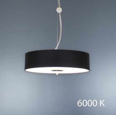 Suspension lamp Pill black / white