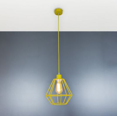 Suspension lamp Black Fort Mini yellow