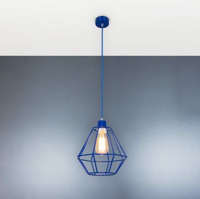 Suspension lamp Black Fort Mini blue