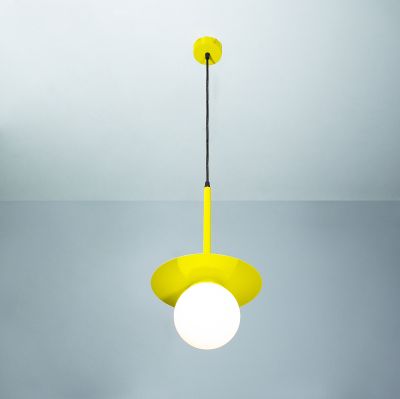Suspension lamp Quest yellow / white