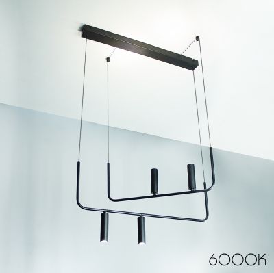 Suspension lamp Swing black