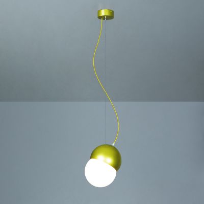 Suspension lamp Acorn gold / white