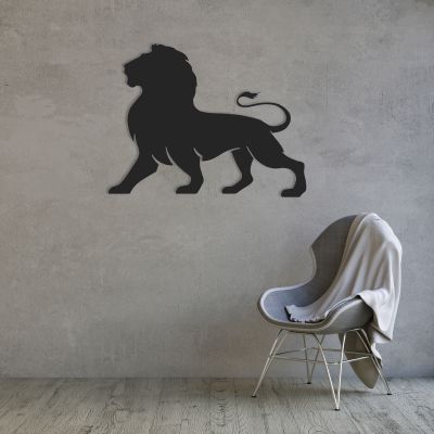 Art panel decorative Lion Imperium Light Lion 5550270.05.05 black