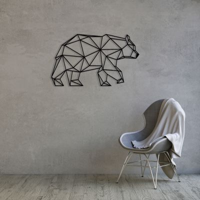 Art panel decorative Bear Imperium Light Bear 5550790.05.05 black