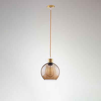 Suspension lamp Firefly open white / black smoke