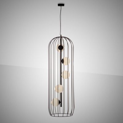 Suspension lamp Corsica black / white