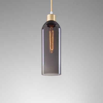 Suspension lamp Cannon gold / black smoke