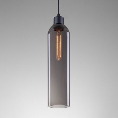 Suspension lamp Cannon black / black smoke