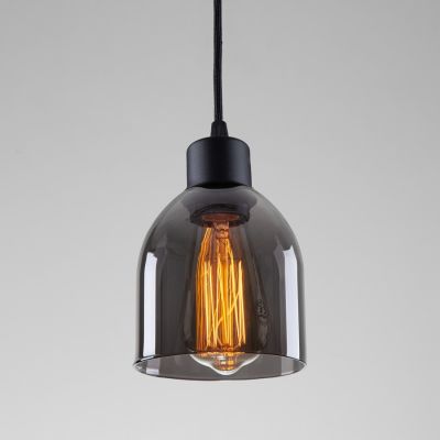 Suspension lamp Belo black / black smoke
