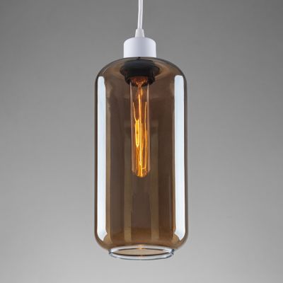 Suspension lamp Vase white / honey