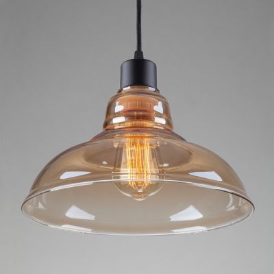 Suspension lamp Boise black / honey
