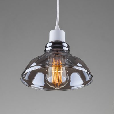Suspension lamp Oost white / black smoke