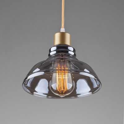Suspension lamp Oost gold / black smoke