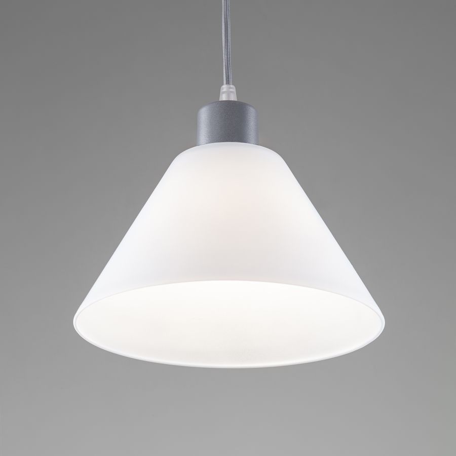 Suspension lamp Adelaide silver / white