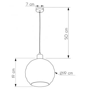 Suspension lamp Glass Beehive