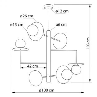 Suspension lamp Atol