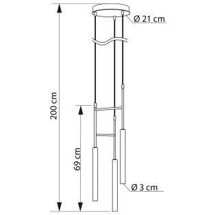 Suspension lamp Panpipe